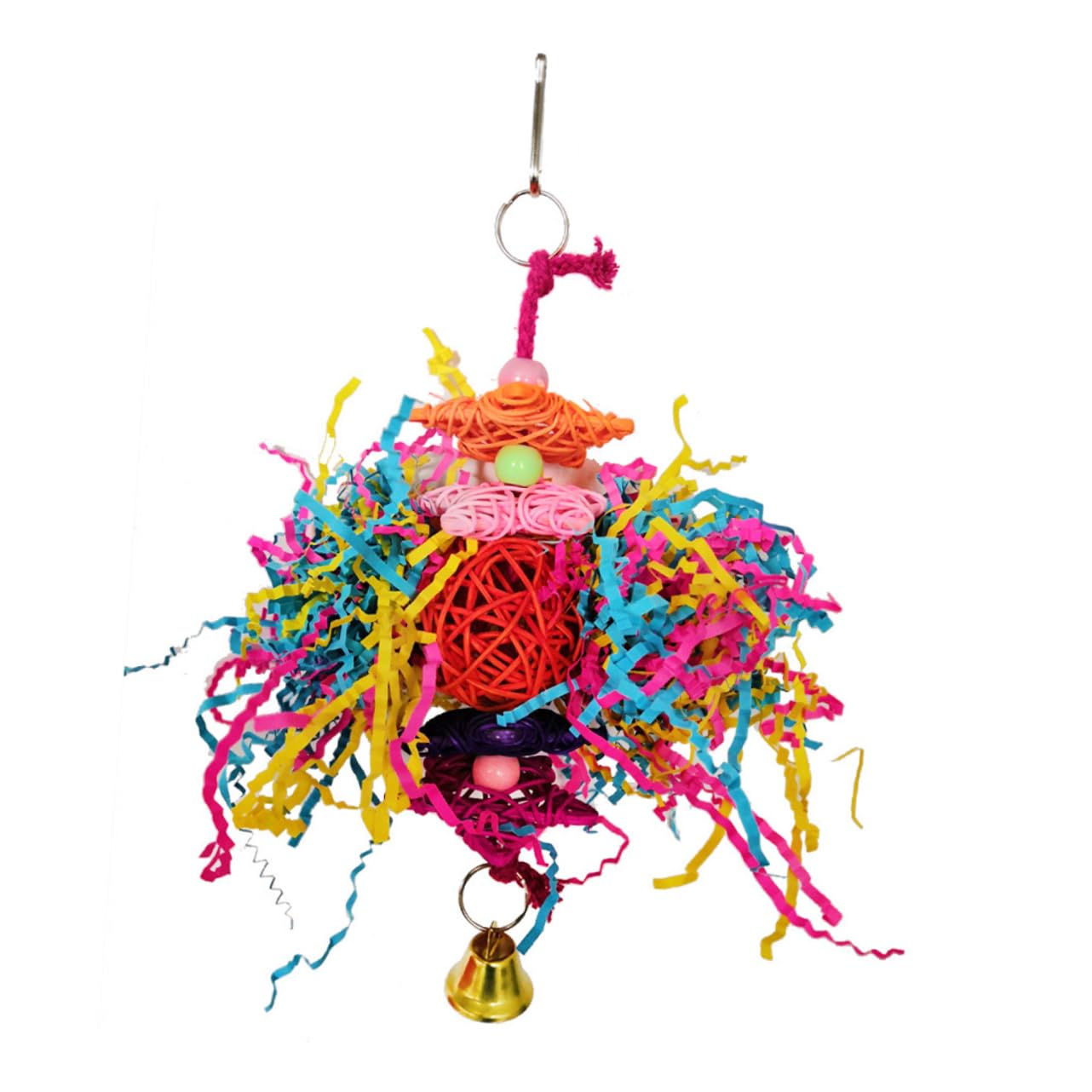 minkissy Hamaca de Madera de 9 Piezas para Colgar pájaros, Juguetes para rasgar pájaros, Jaula para pájaros, Columpio, Hamaca para Loros, Juguetes para pájaros, Jaula de pájaros, Juguete de Jaula de