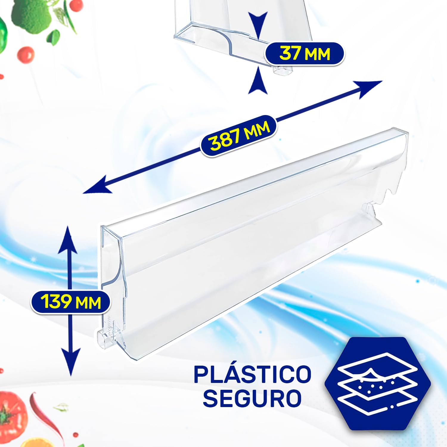 Tapa Cajon Congelador 387x139x37mm 00708742 para Bosch - Garantía 10 Años | MONTERAL