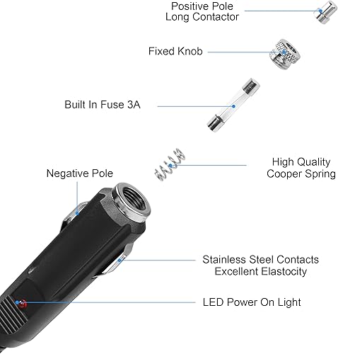 Miniatura 3 de YACSEJAO Cable OBD2 hembra a encendedor de cigarrillos OBDII Vehículo ECU Emergencia Memory Saver Cable de fuente de alimentación para 12 V CC,