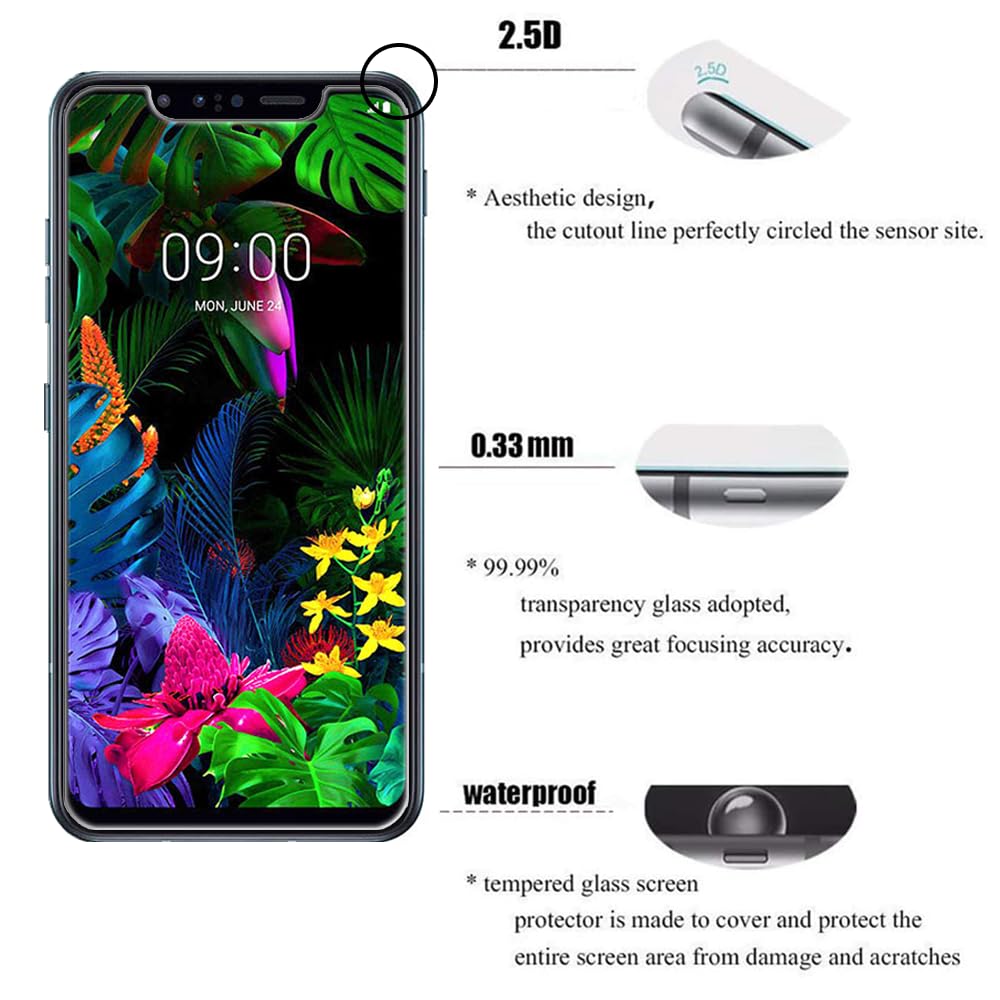 MoEx Vetro Temperato Per LG G8s ThinQ (2 Pezzi) – Protezione 9H Anti Graffio, Cristallino