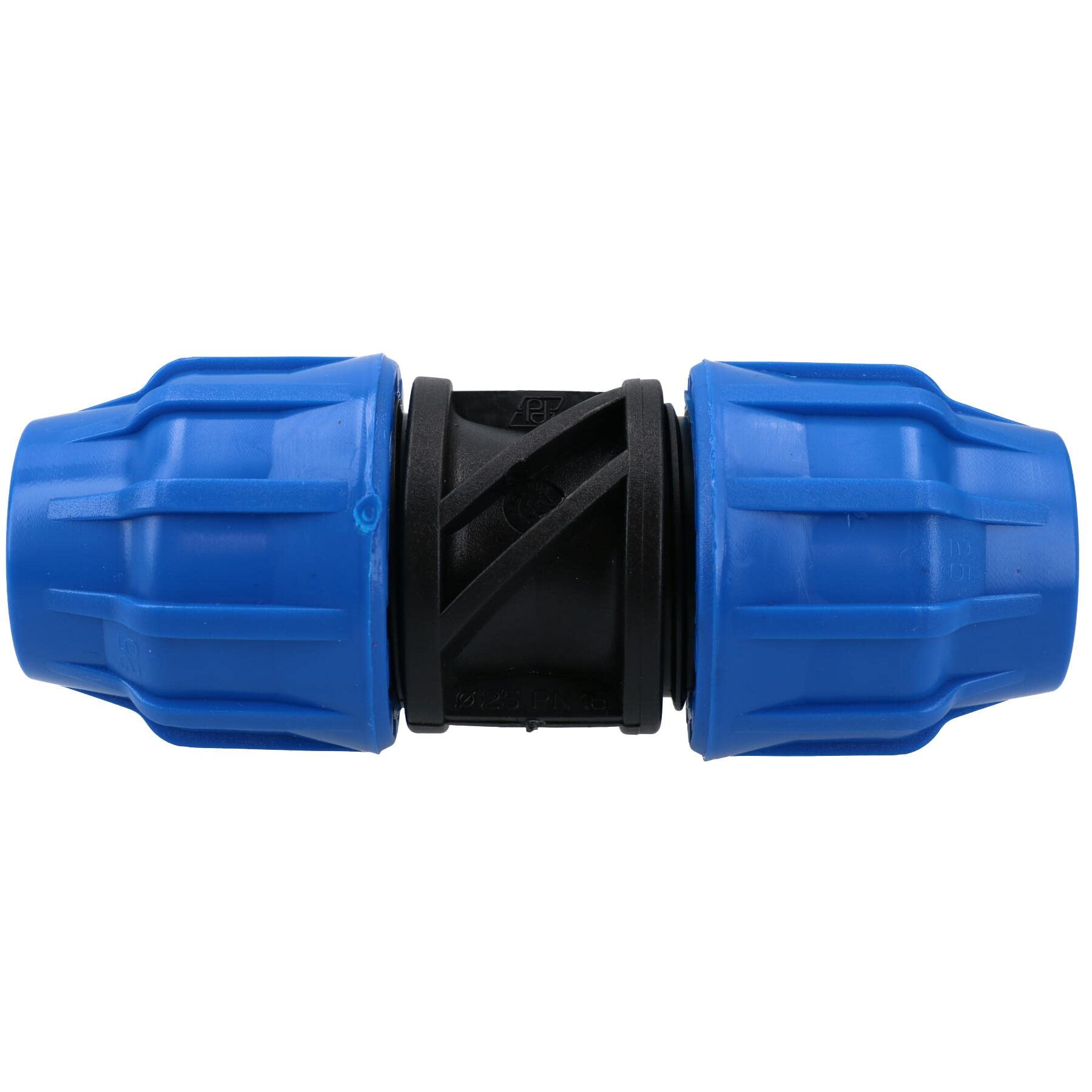 25 x 25 mm MDPE Conector de acoplamiento de compresión de tubo recto 10 unidades