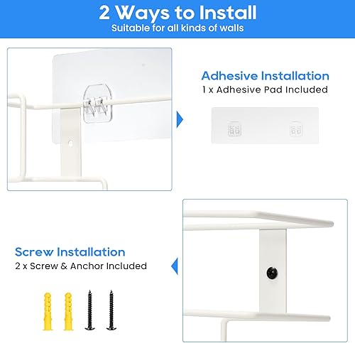 Miniatura 10 de THYGIFTREE Soporte para guantera desechable de montaje en pared, 2 unidades de guanteras de metal para guantes de látex de goma, organizador de