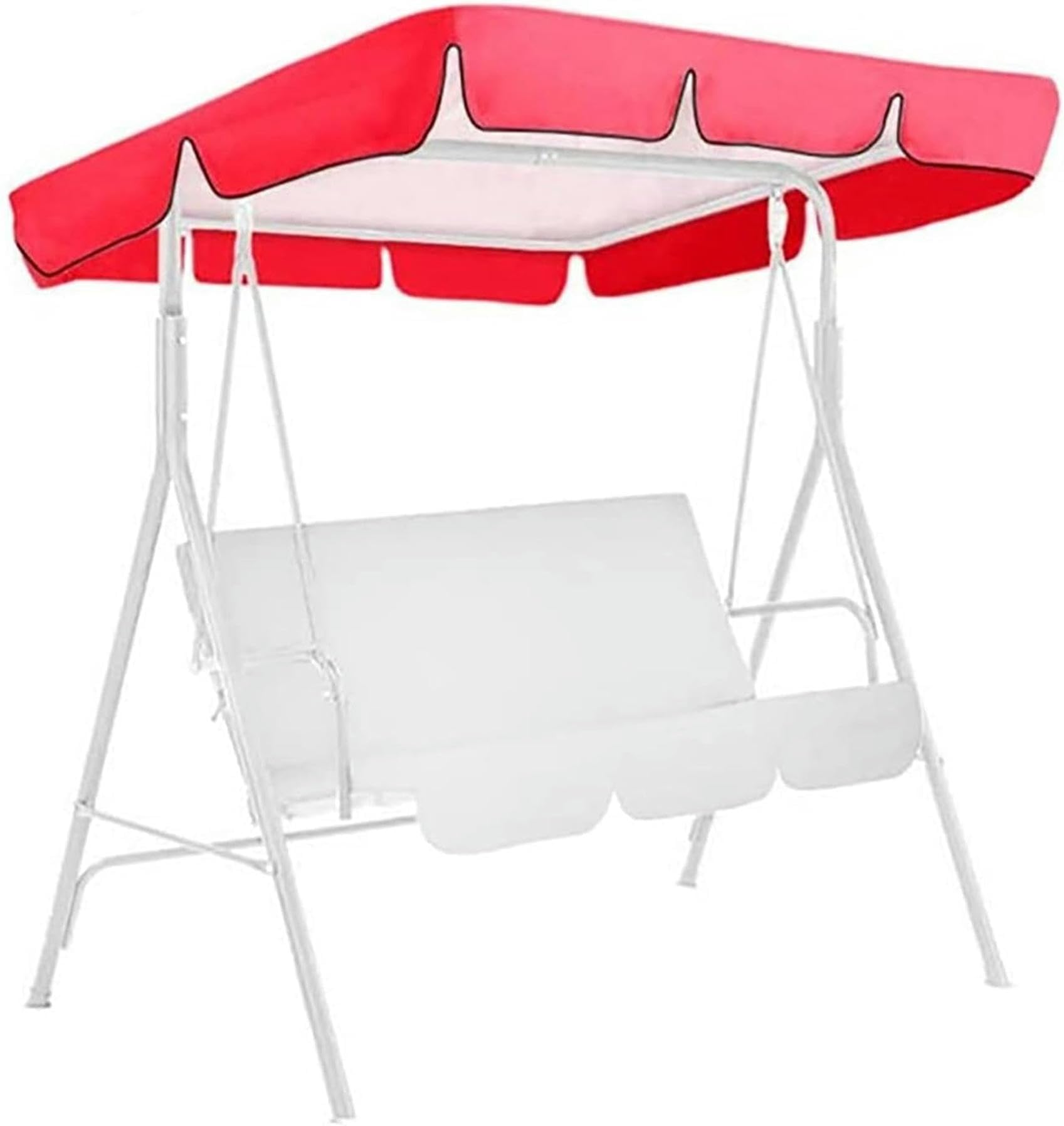 Toldo impermeable columpio jardín para tres plazas que frena la lluvia y el sol
