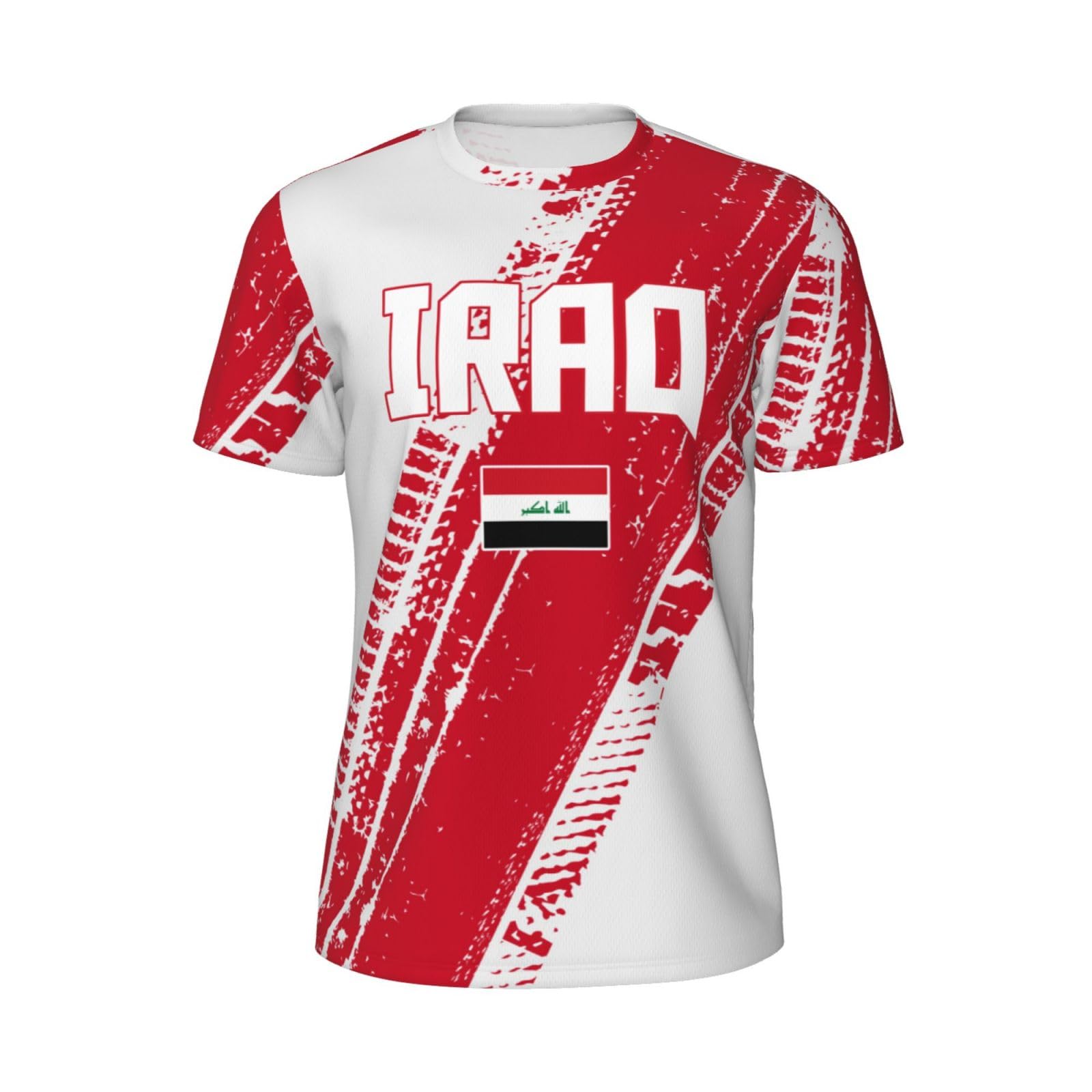 DABOYOZHZH Iraq Flag Cool Iraqans (96) Sports Jersey Mesh T-Shirt 3D Print for Running Cycling Soccer Tennis Fitness Climbing Shirts