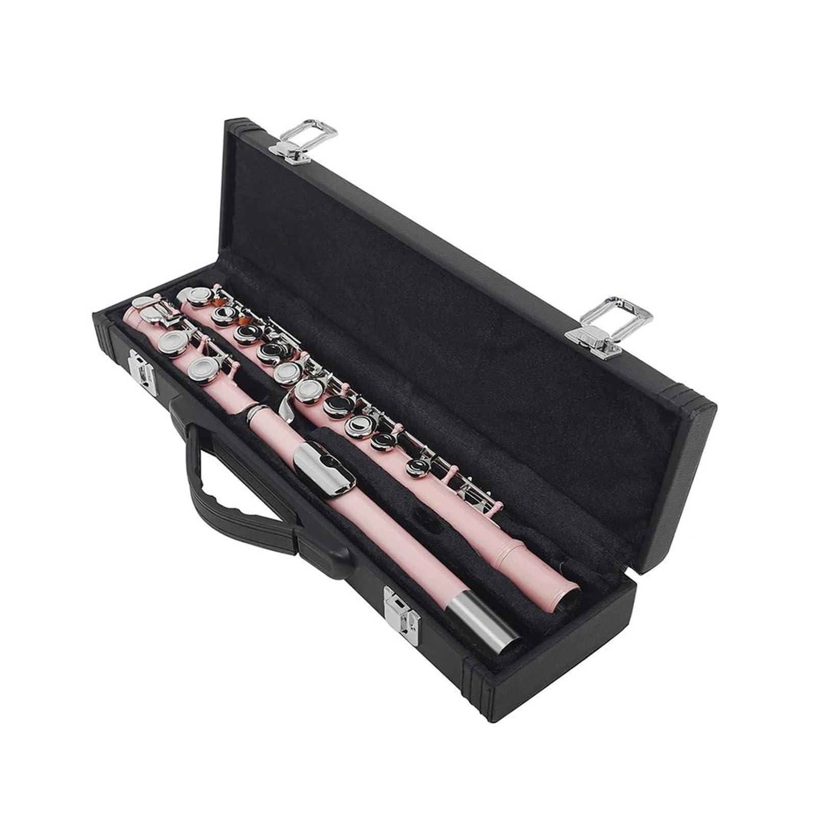 flauta de instrumento musical Flauta de 16 agujeros agujero cerrado llave C flauta profesional rosa concierto