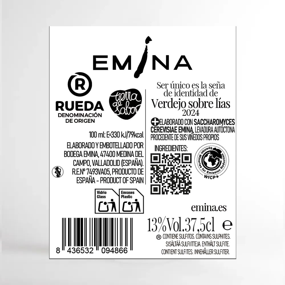 Emina Verdejo Sobre Lías Vino Blanco D.O. Rueda Pack 6x75 cl