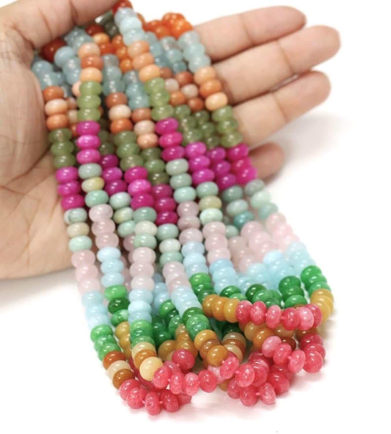 Perles de quartz naturel multicolore pour fabriquer un cadeau personnalisé