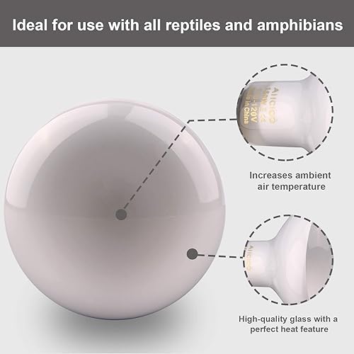 Miniatura 8 de Aiicioo Bombilla de luz de reptil - Bombilla de calor de 150 W, paquete de 4 para lámpara de calor de reptiles para dragón barbudo, lagarto,
