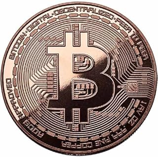 Bitcoin Copper Round Copper Coin, Not Plated