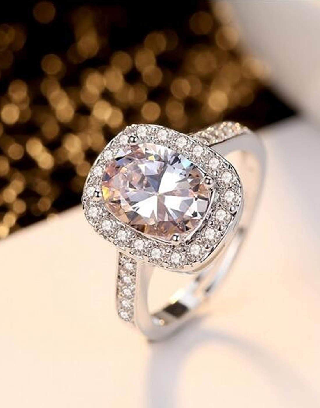 AAA Solitaire Plated Ring (9851r)