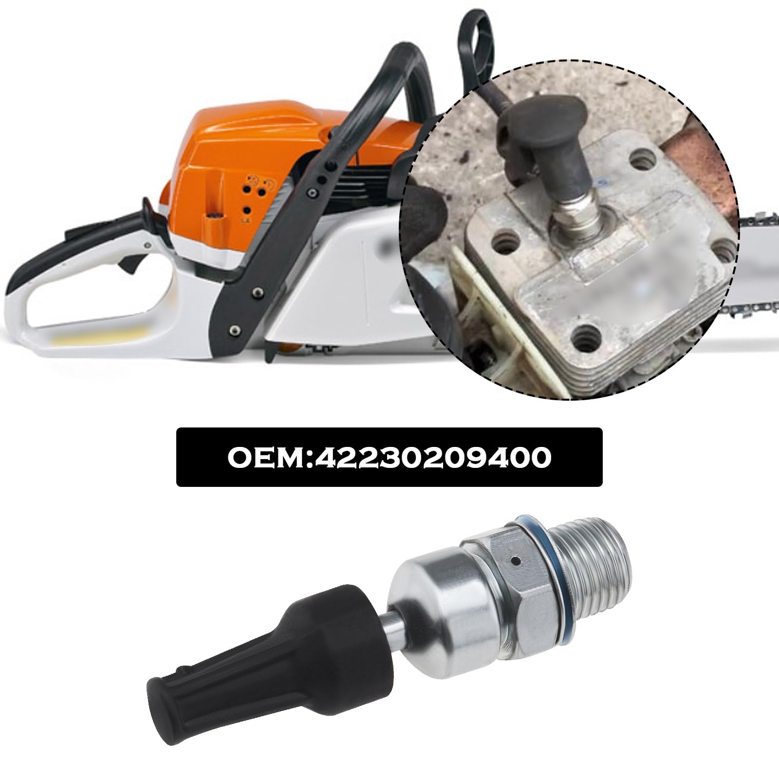 2-teiliges Dekompressionsventil-Set Kompatibel mit Stihl TS400 TS410 TS420 TS460 TS700 TS800 Trennsäge Ersetzt OEM 4223 020 9400