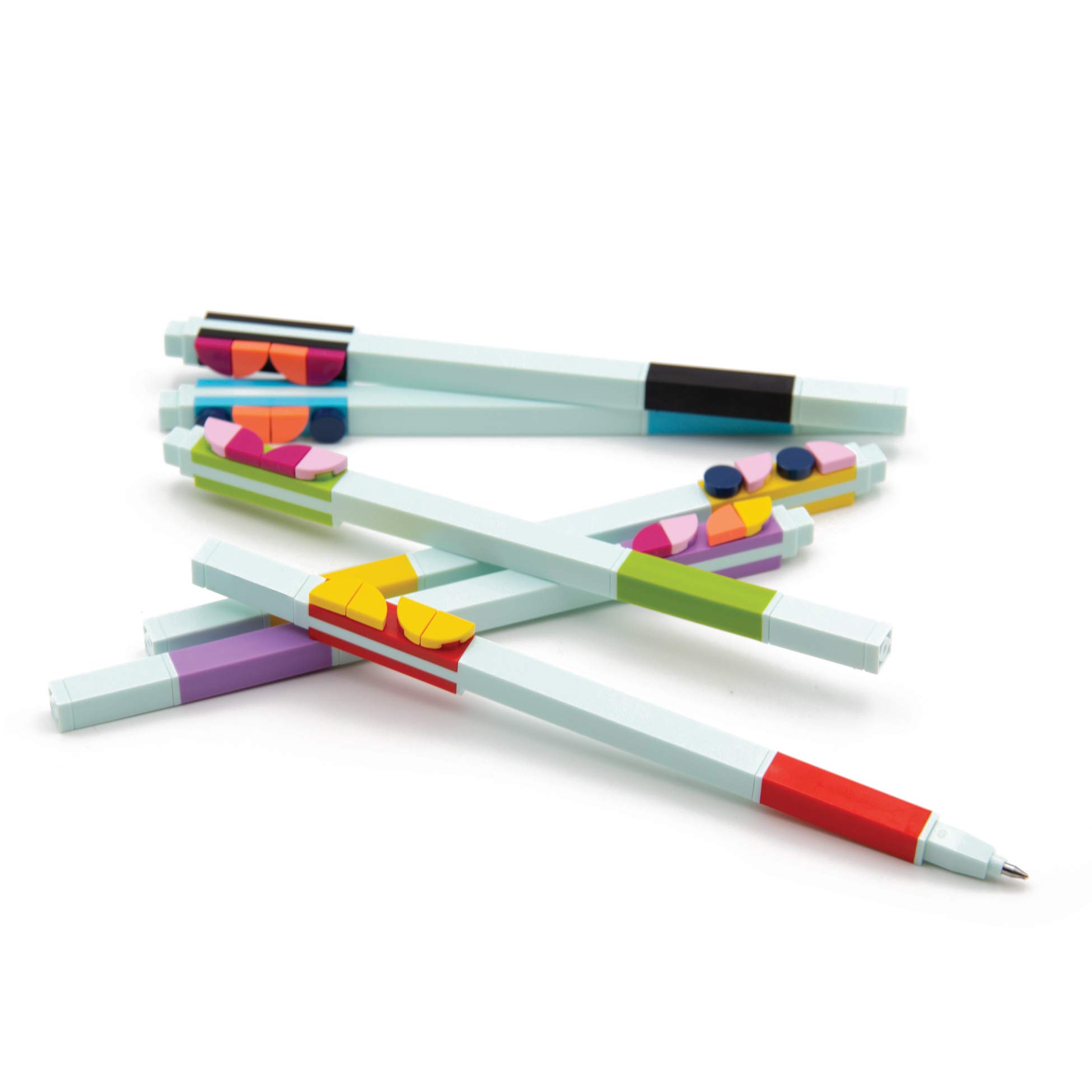 iQ LEGO DOTS Lot de 6 stylos gel pour enfants, un excellent cadeau d'anniversaire pour les enfants qui aiment les jouets créatifs et les ensembles d'artisanat faits maison