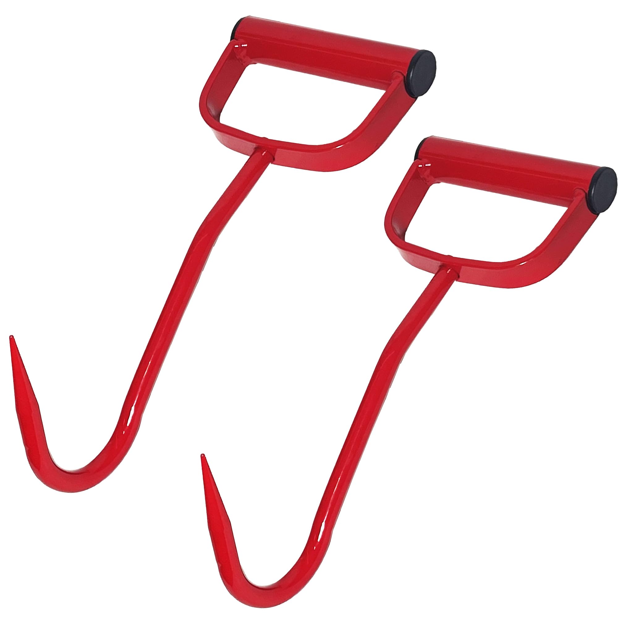 Ganchos de heno rojos de 11 pulgadas 47010500 – Herramienta de movimiento de pacas resistente para caballos, alimentación de ganado, diseño de acero duradero resistente al óxido con agarre