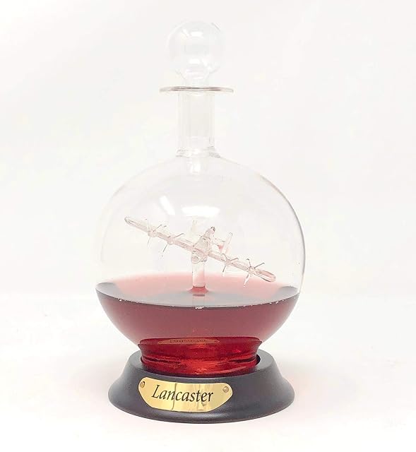 Stunning Glass Model of a Lancaster in a Glass Decanter (Lancaster)