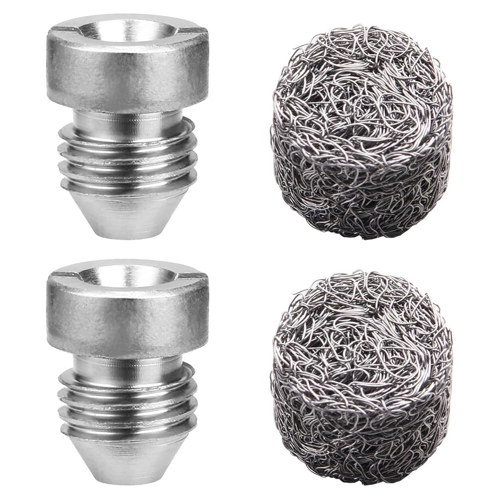 Bosiyrggrl 1.1 Mm Orifice For Foam Cannon And Foam Maker Replacement Thread Nozzle And Mesh Filter Stainless Steel 1Set