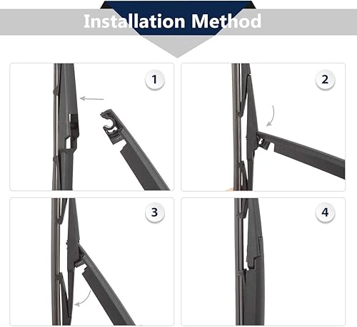 Miniatura 2 de X AUTOHAUX Juego de brazos de limpiaparabrisas trasero para Chevrolet Spark 2010-79.331 - 14.961 in 15 pulgadas