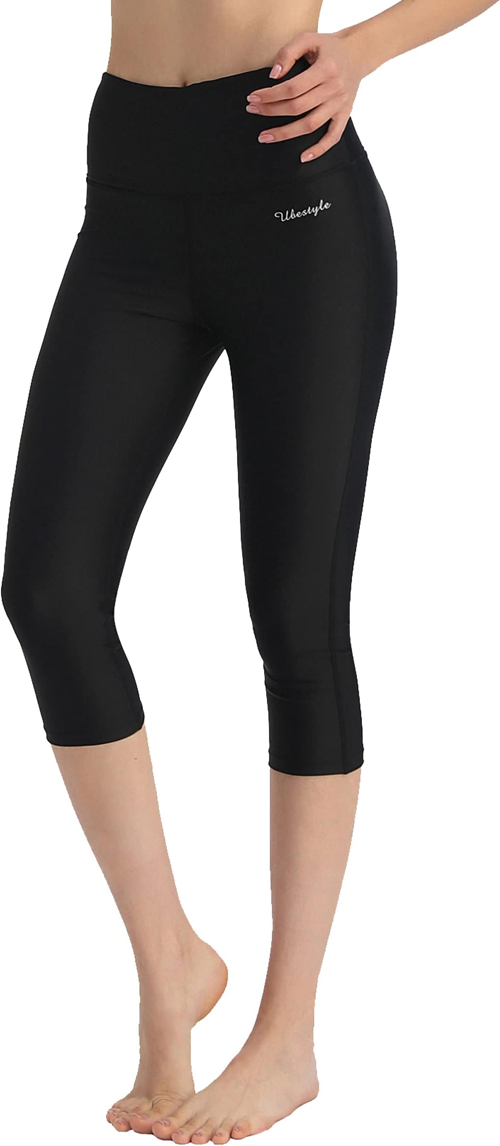 UPF 50+ High Waist Swim Leggings for Women Swim Capris Swim Pant Swim Tights Beach Pants Sun Protective