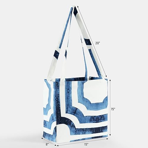 Miniatura 5 de HPD Half Price Drapes Bolsas de compras reutilizables para comestibles, paquete de 2 bolsas 100% de sarga de algodón