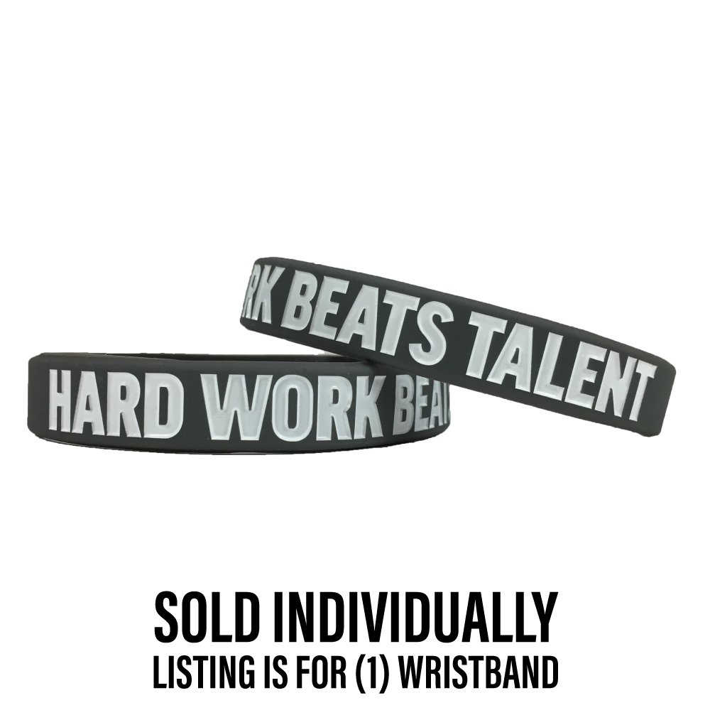 Motivational Wristbands - Standard & Youth Sizes! Perfect for Fitness, Sports, Work, Life. Wear Your Motivation! Sold Individually