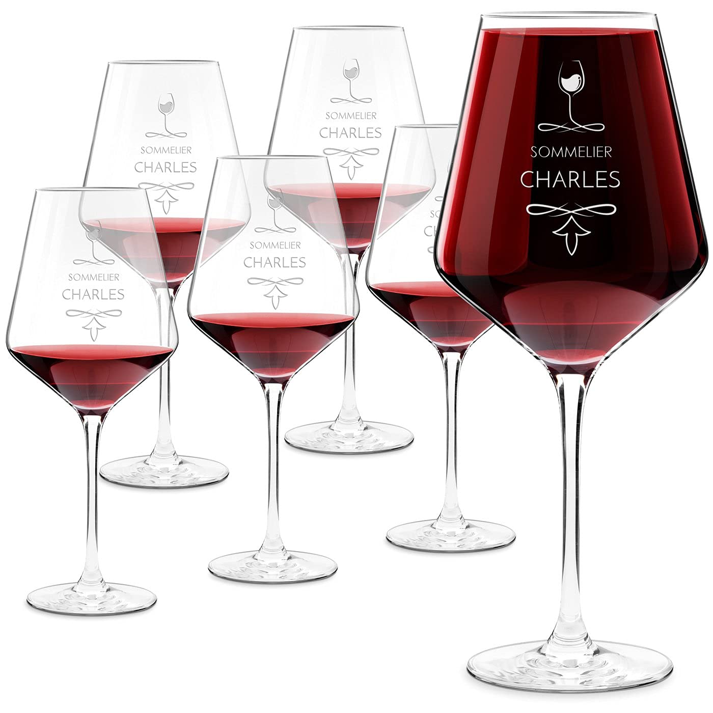Maverton Ensemble de 6 Verres à Vin en Cristal pour l’homme