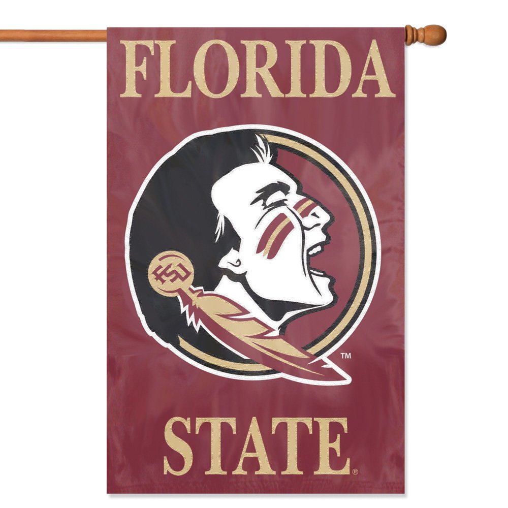 Party Animal NCAA Team Flag, 44" x 28" Double-Sided, Weather-Resistant Nylon Flag for Indoor & Outdoor Use, Florida State Seminoles