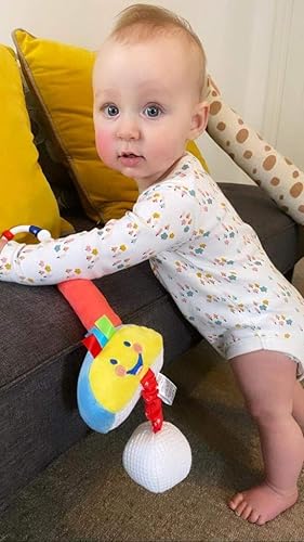 Miniatura 4 de Little Sport Star Club de golf para recién nacido, con chirriadores, sonajeros y sonidos crujientes, juguete sensorial para el desarrollo del bebé,