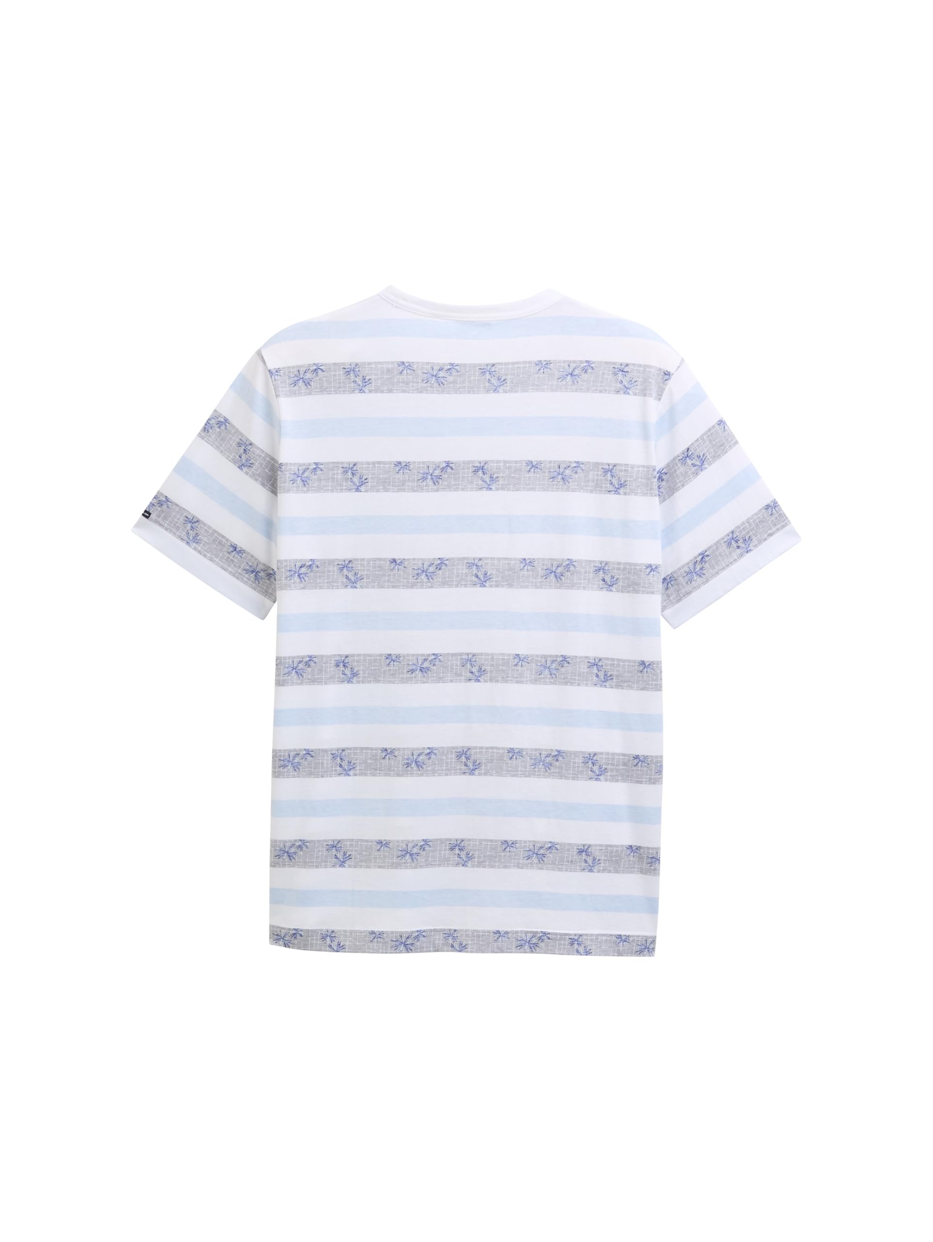 TOM TAILOR Men's T-Shirt, 38291 - Blueish Grey Leaf Stripe, S