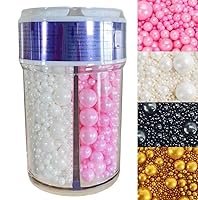 Vista 15 de Sentovac Gránulos comestibles de azúcar de perlas plateadas comestibles de 4.23 onzas / 4.23 oz para decorar Gránulos comestibles para cupcakes