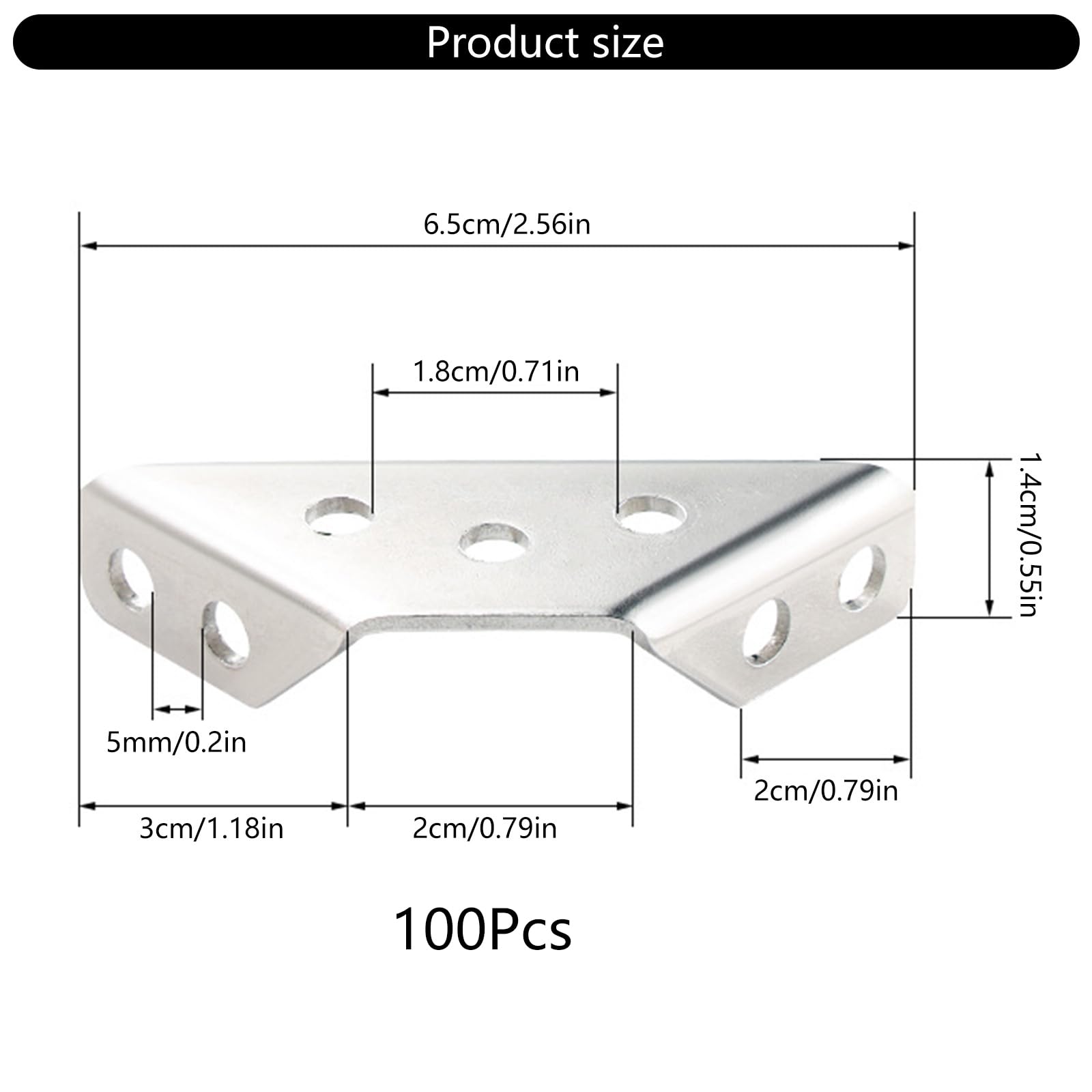 100 staffe angolari per mobili in acciaio inox, staffe di fissaggio per scaffali, telaio di fissaggio per armadietti, staffe angolari resistenti