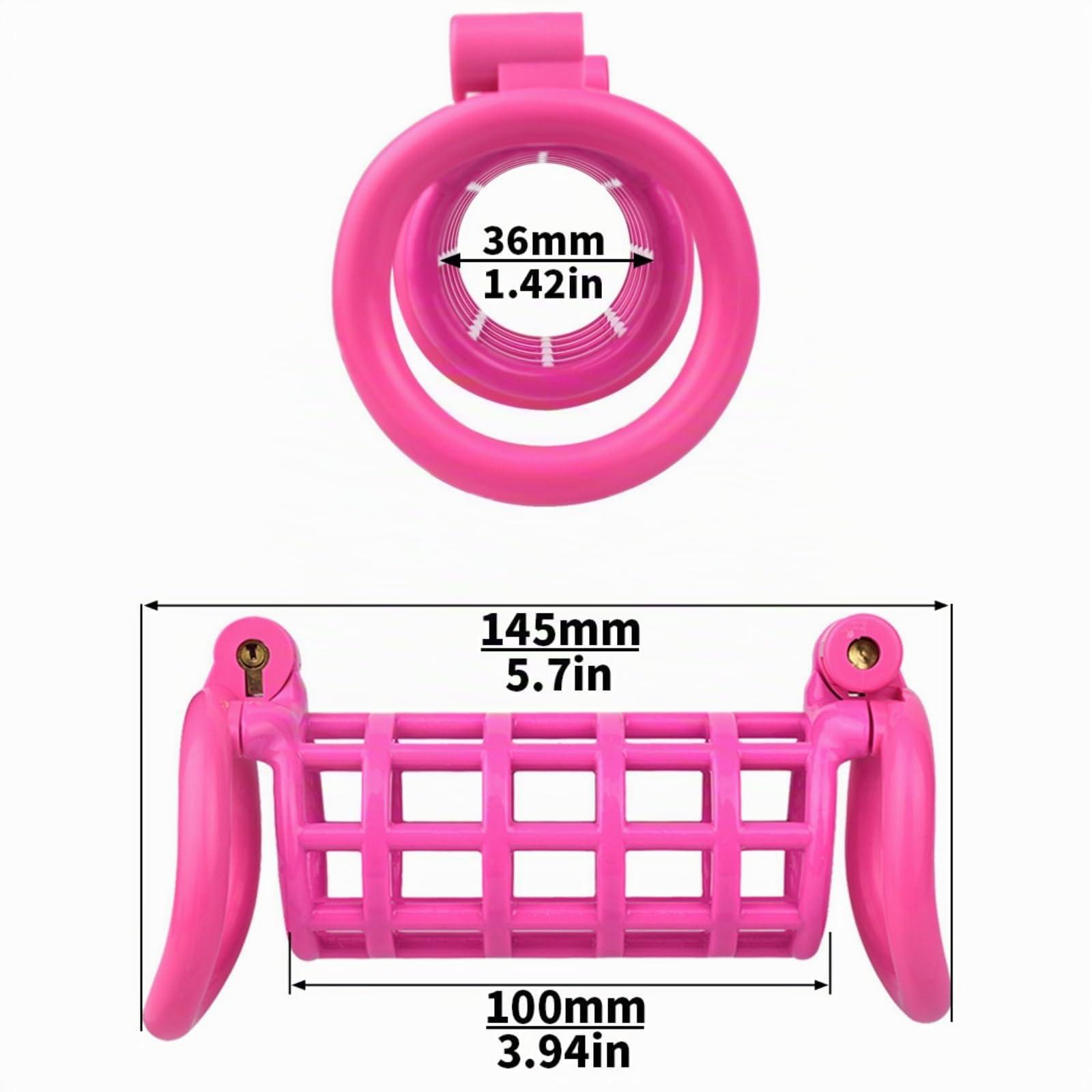 Hdynasty Cage de Musculation pour Homme, Double, Une pièce, Lisse et Respirante, 14,5 cm de Long, avec 2 Ceintures