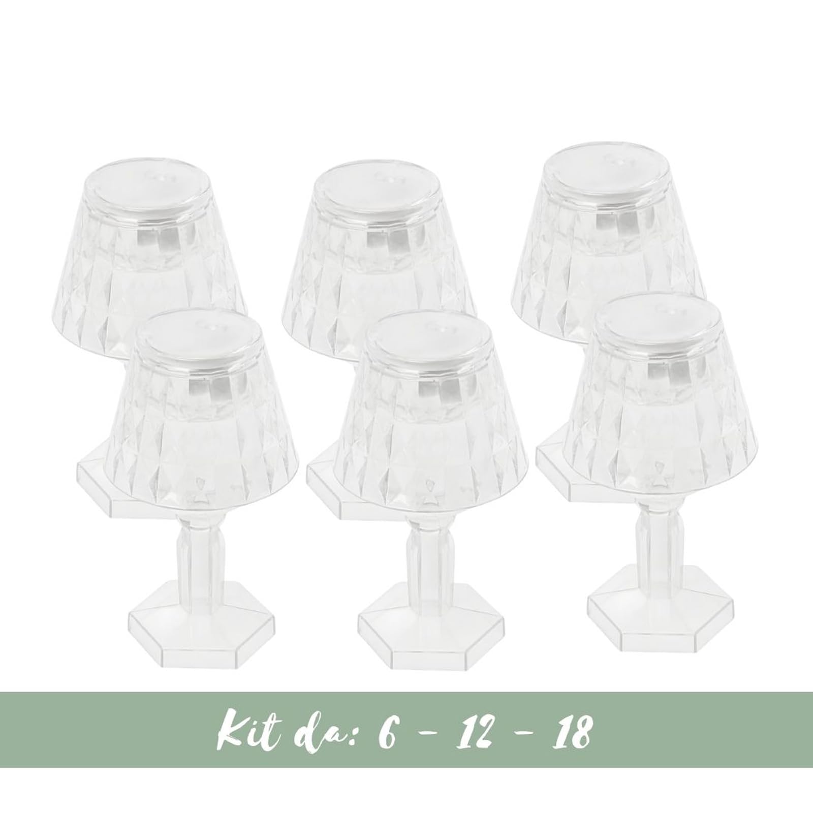 Ingrosso e Risparmio Bomboniera Lampada Luce LED in Plex Portaconfetti Lume Bomboniera Evento Laurea Diciottesimo Matrimonio Arredo Design Completo Economico (Kit da 12 pz.)