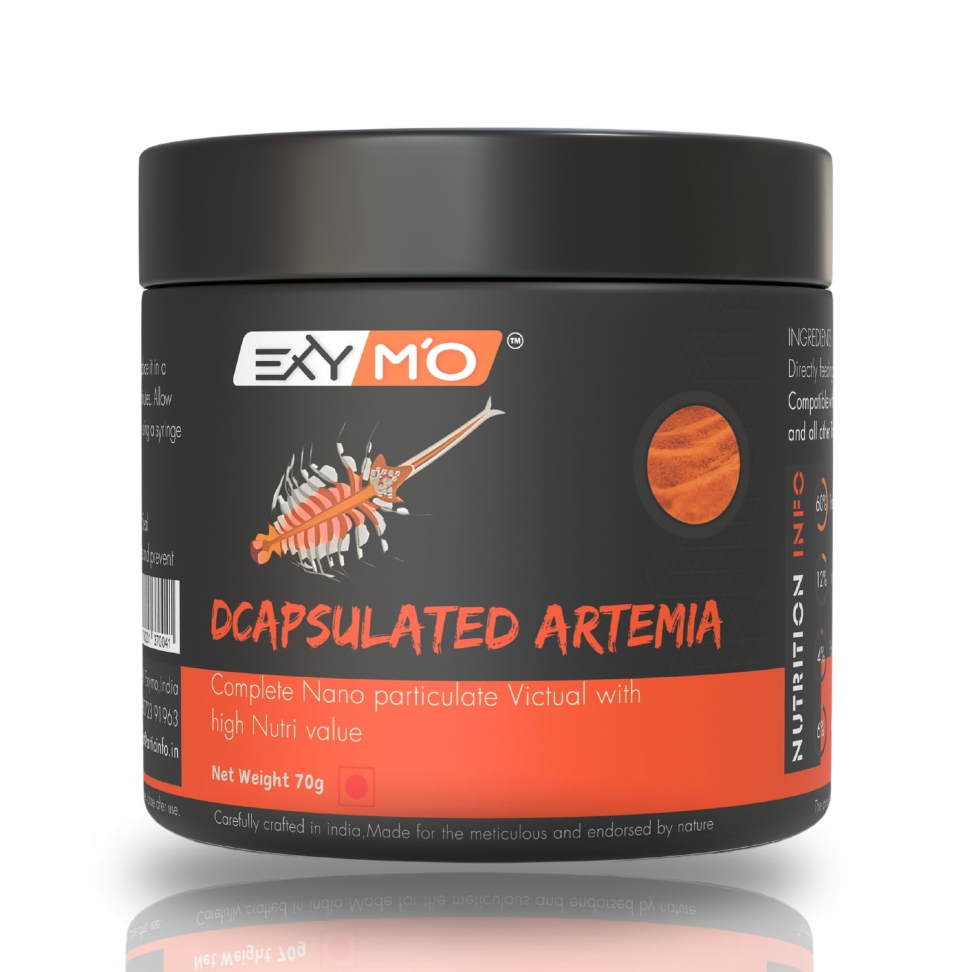 EXYMO D-Cap Brime Shrimp Artemia Eggs Fish Food 60% Protein for Guppy,Betta Fish,Flowerhorn Fries Etc. 70g (B0D49D87ZN) Amazon Price History, Amazon Price Tracker