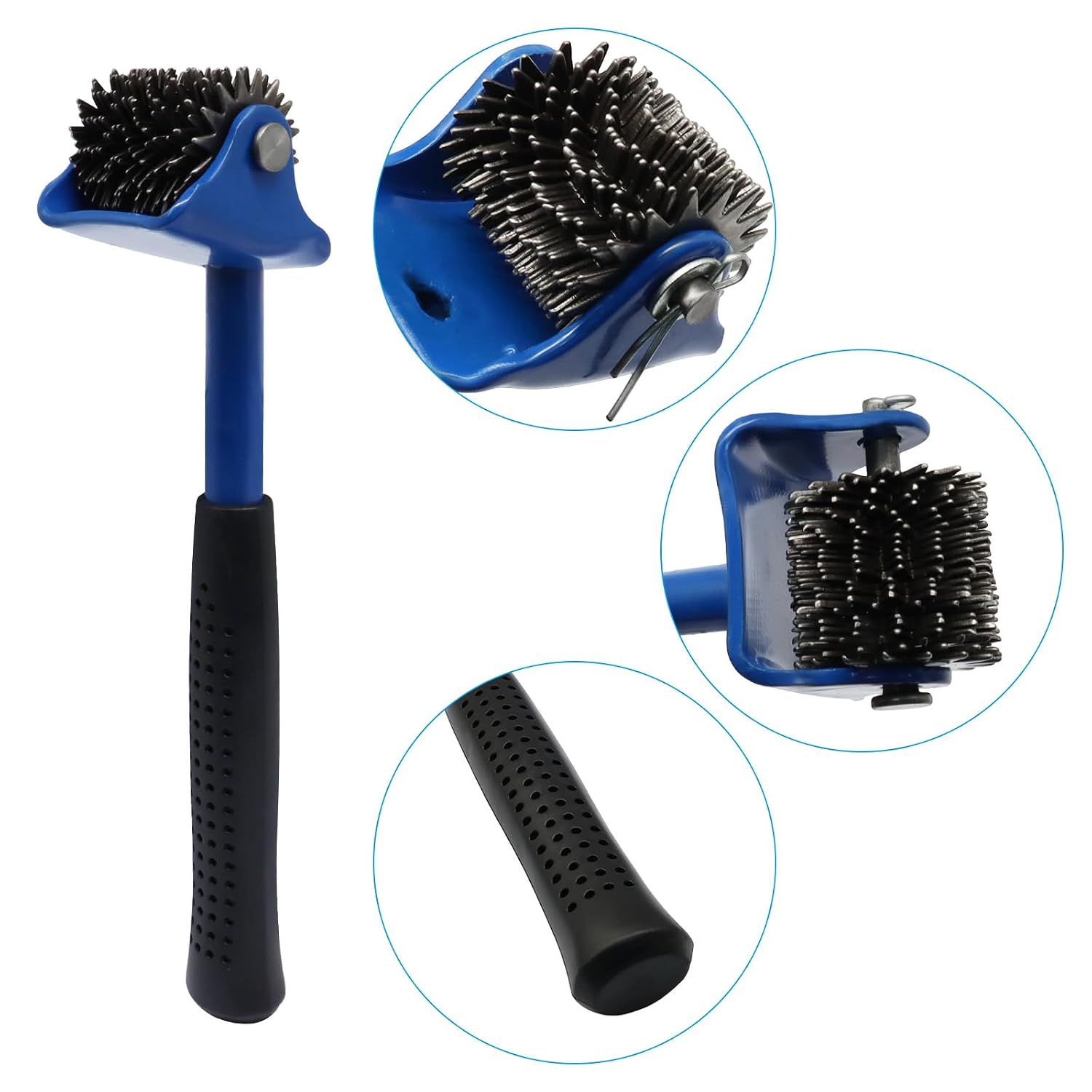 Grinding Wheel Dresser, Star Bench Grinding Restorer Device with 24 Replaceable Steel Blades, Anti-Slip Rubber Handle, for Wheel Surface Correction, Sharpening, Maintenance