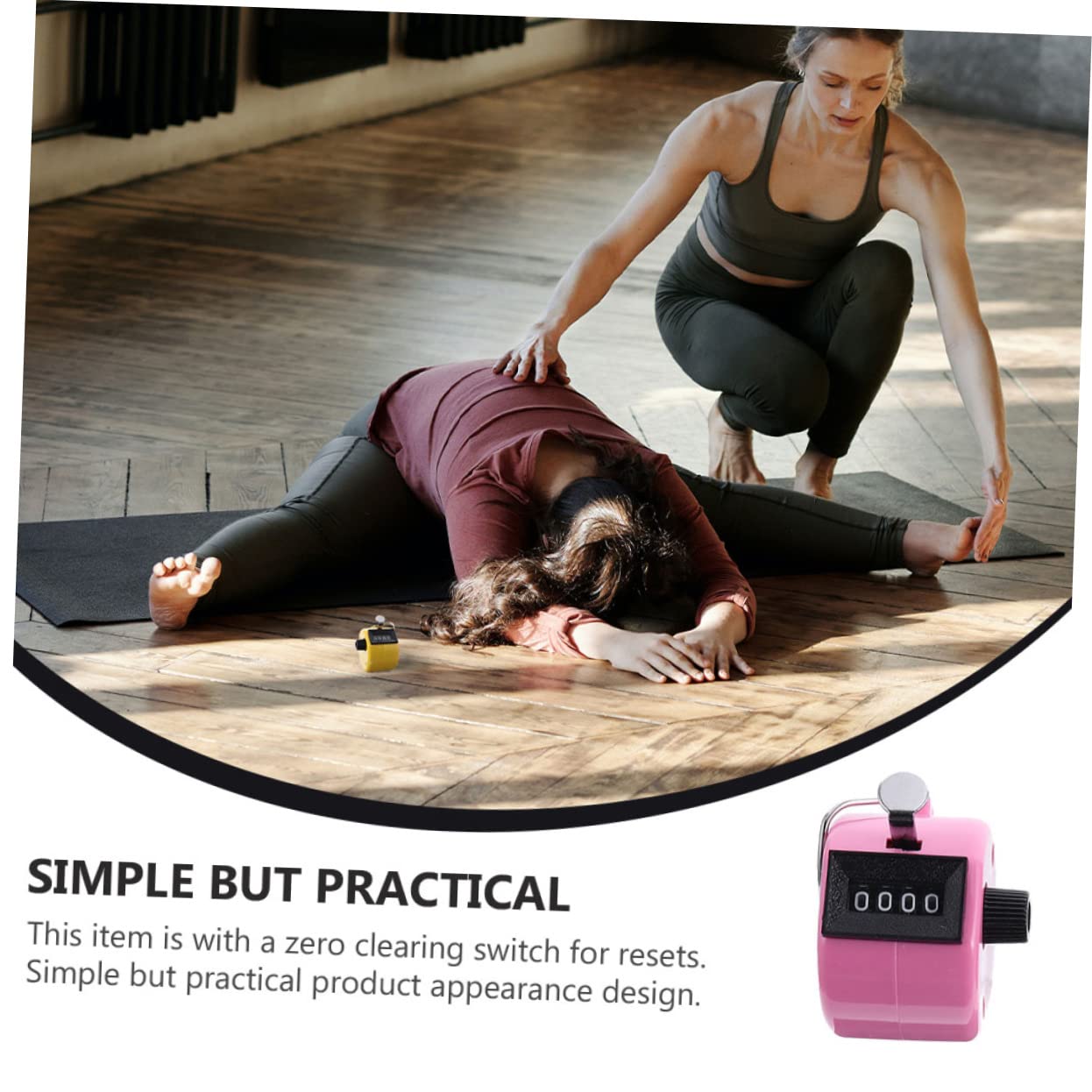 GANAZONO Finger Tally Counter 4 Pcs Hand Clicker Counters Sports Supplies for Fitness Durable Plastic Portable Random Color