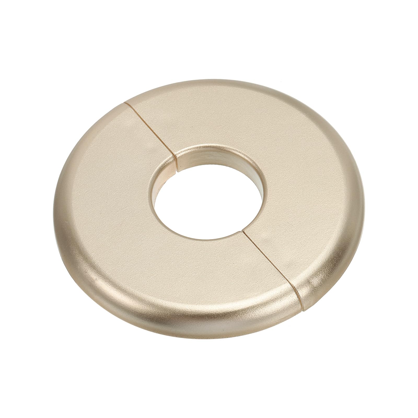 PATIKIL Wall Split Flange 1.10" (28mm),1 Pcs ABS Round Self-Adhesive Escutcheon Plate Buckles Water Pipe Cover for Kitchen Bathroom Arm Pipe Faucet Decoration, Gold — image 1