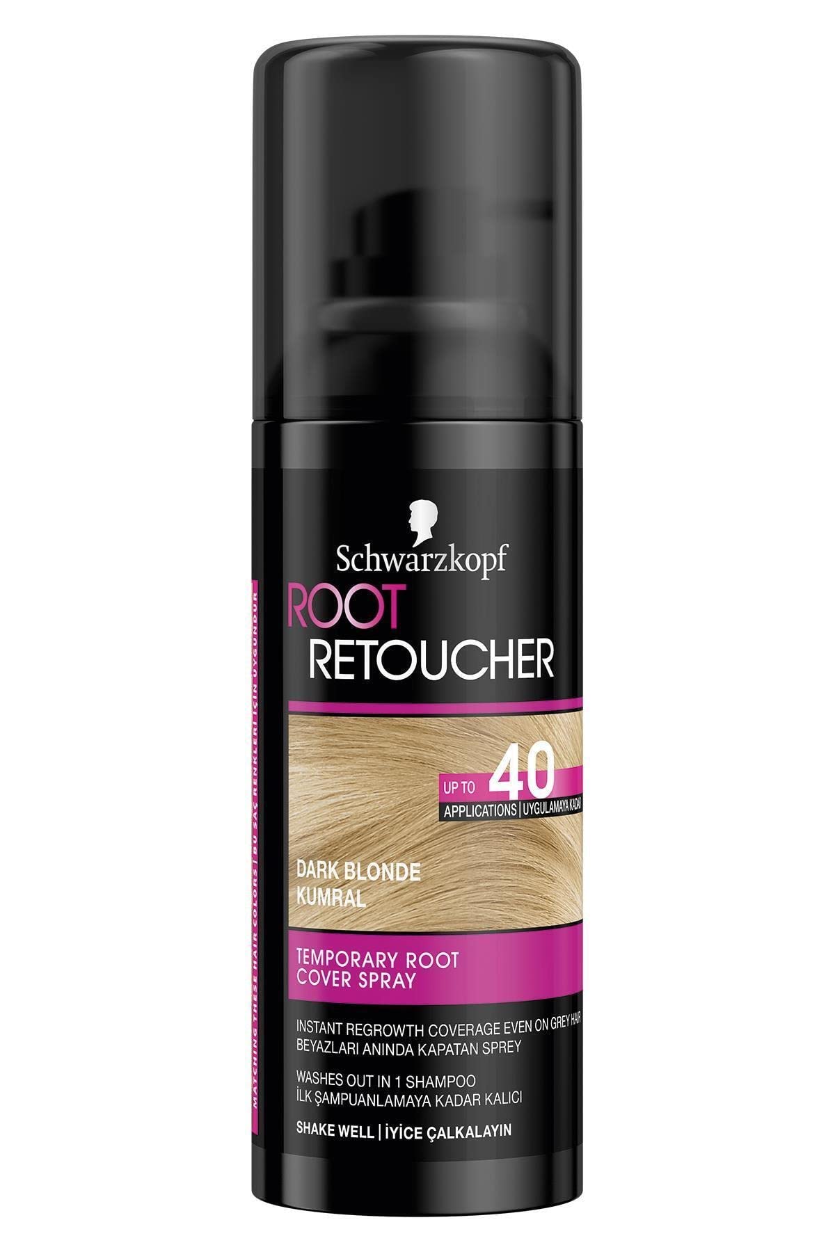 Schwarzkopf Root Retoucher Beyazları Anında Kapatan Sprey Boya Kumral, 120 ml
