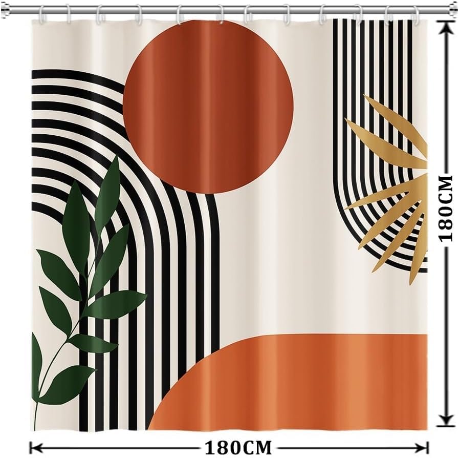 Duschvorhang 100x200 Cm Abstrakt Geometrisch - Anti Schimmel & Wasserdicht