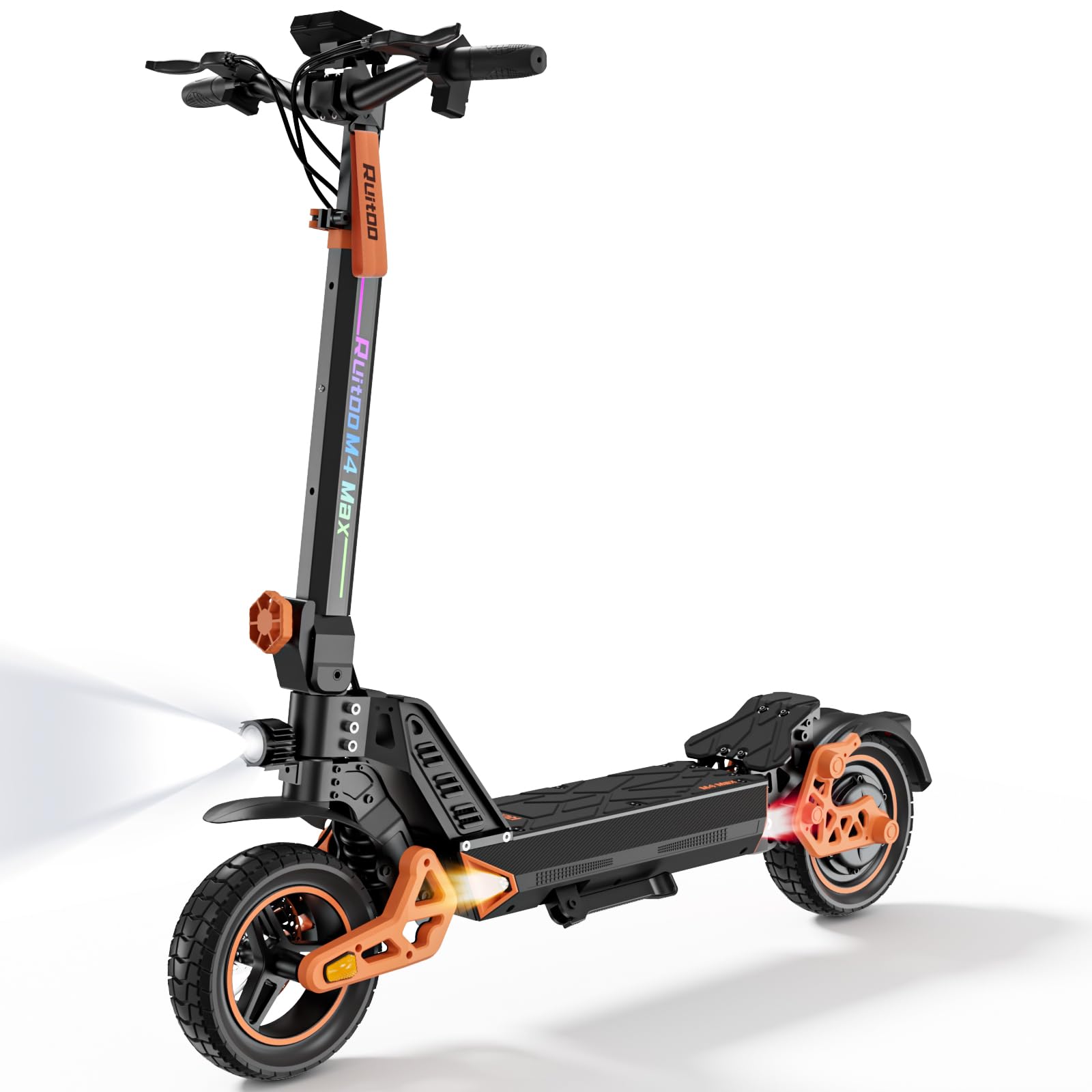 M4 Max Monopattino Elettrico Pieghevole, Autonomia 55km, Ammortizzatore Idraulico Ant., Freno a Disco, Luci LED Full, 3 Velocità, Ruote 10", 120KG, Batteria 48V 15,6Ah