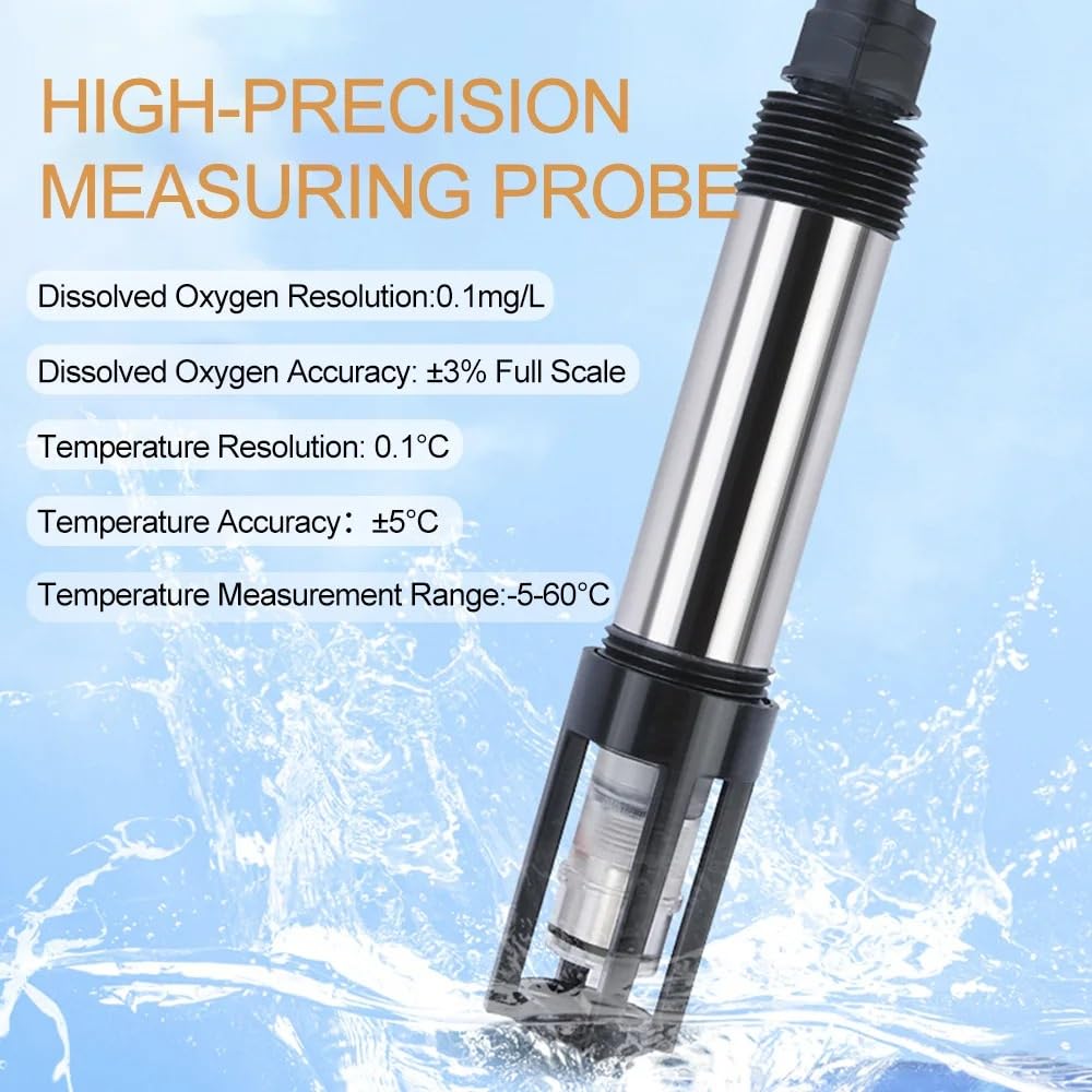 Medidor Digital de oxígeno disuelto Probador de Calidad del Agua DO Tester 0-30 MG/L Rango de medición Detector de Contenido de oxígeno