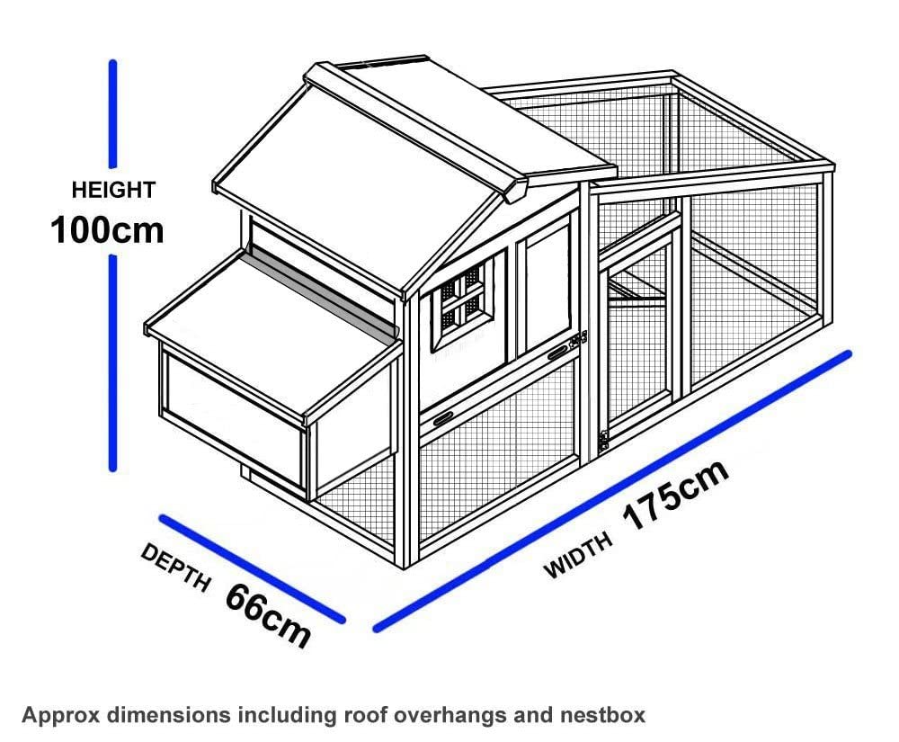 Buy FeelGoodUK Windsor Plastic Chicken Coop and Run Nestbox Ventilation