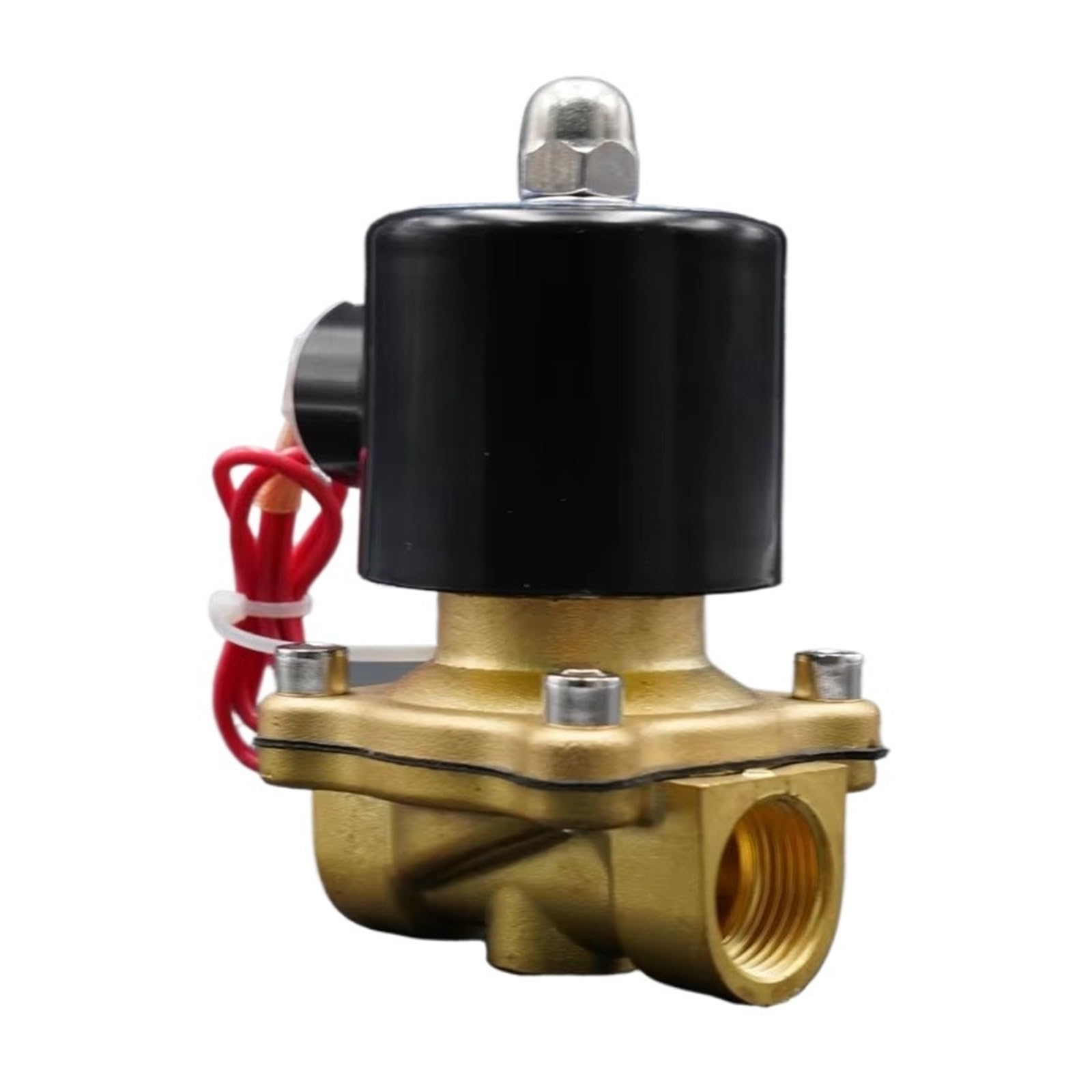 JJKKOZVQF 1PCS Brass solenoid valve G1/4" G3/8" G1/2" G3/4" G1,Normally closed valve, AC110V 220V 380V 24V DC12V 24V,water valve(1/2",DC24V)