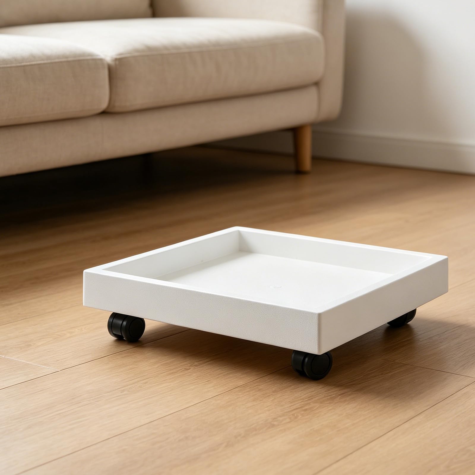 Uonlytech Bandeja de Goteo para deshumidificador, Base Universal móvil con Ruedas giratorias, Borde Elevado, 1 Pieza, Soporte para Puertas de baño, Capacidad de Carga de 100 kg