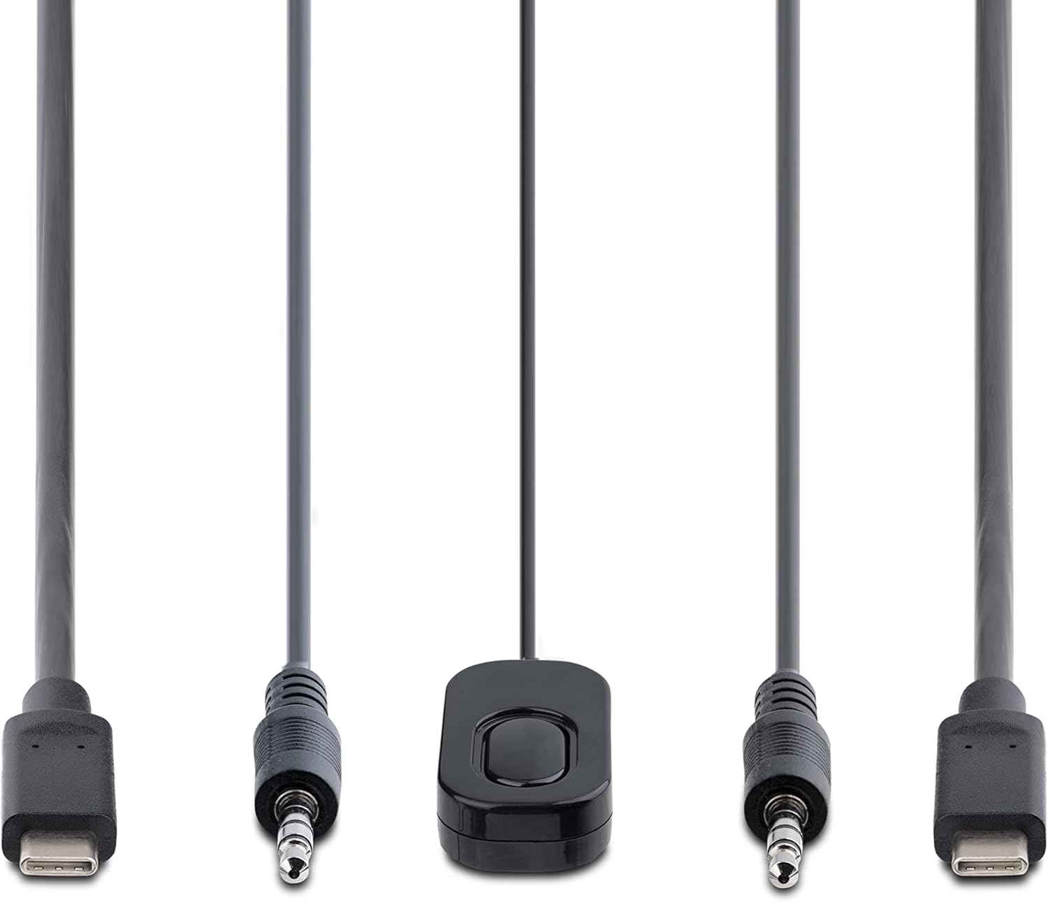 StarTech.com 2-Port USB-C Cable KVM Switch, 4K 60Hz DisplayPort Output, Compact KVM with 4ft/1.2m USB Type-C/Audio Integrated Host Cables, Bus Powered, Remote/Hotkey Switching (C2-D46-UC2-CBL-KVM)