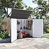KINYING Larger Outdoor Storage Shed Weather Resistance Horizontal Storage Box Waterproof Garden Backyards