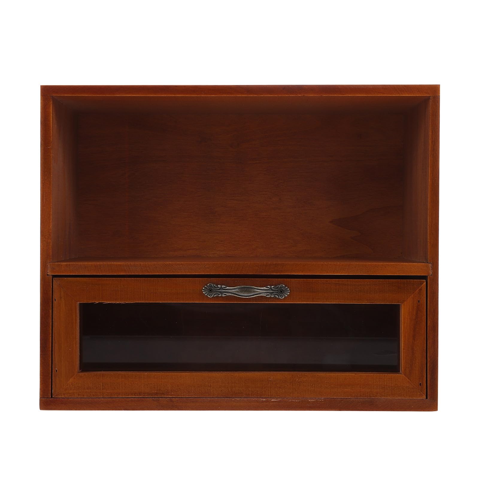 BESPORTBLE Organizzatore da Scrivania Retro Cassetti in Legno e Acrilico Resistente Scatola Portaoggetti Ampio Spazio per Ufficio per Organizzazione Casa