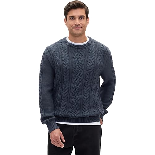 GAP Mens Cable Crewneck Sweater
