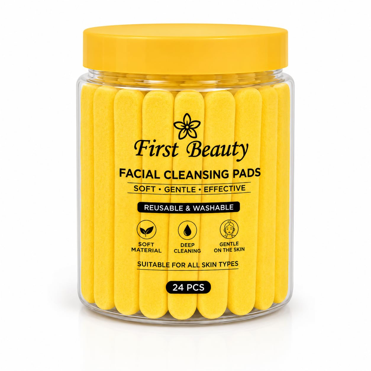 Facial Cleansing Pads Stick Pack of 24 | Reusable & Washable Face Cleansing Pads | Soft & Gentle for All Skin Types-picture-26