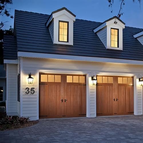 Miniatura 6 de Black House Números de 8 pulgadas, número de puerta para puerta de casa exterior, letrero de metal moderno grande (número 6)