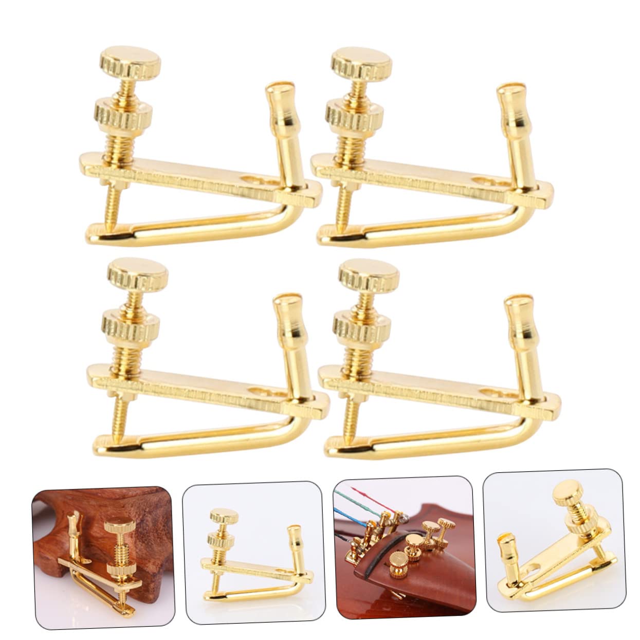 BESTonZON 20 Pz Rifinitore per violino accordatori di violino per 4/4 strumento di accordatura del accessori Accessori per strumenti musicali parti di lega