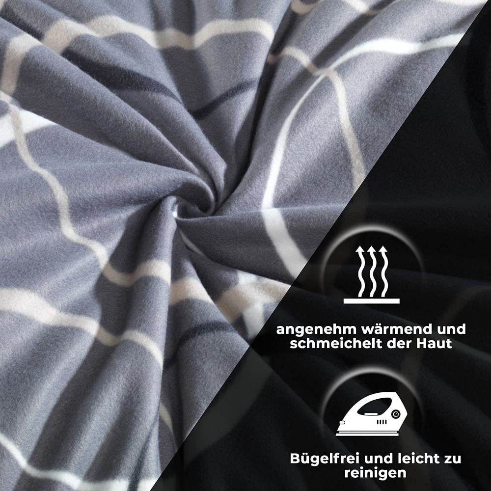 Caldo copripiumino invernale in microfibra di pile, design 5, 200 x 200 cm